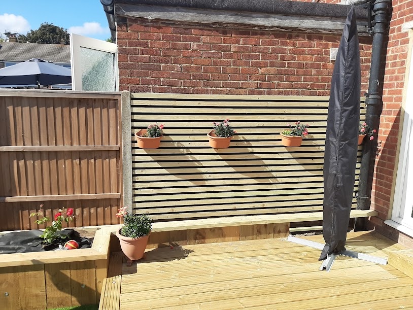 After — Screen and close board fencing